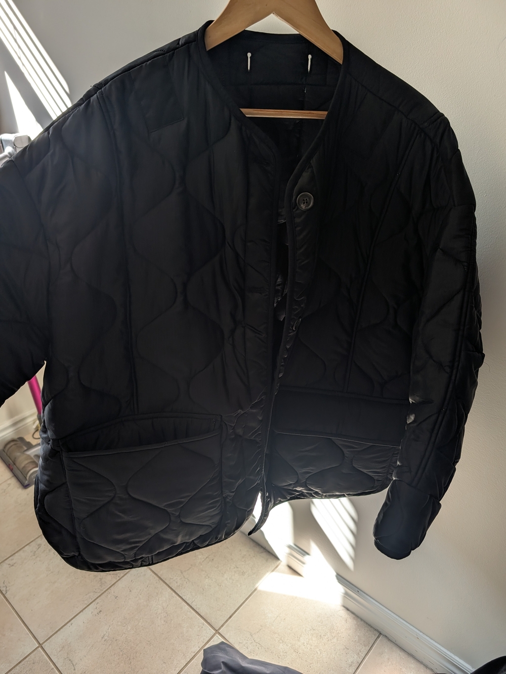 Frankie Shop Black Quilted Coat